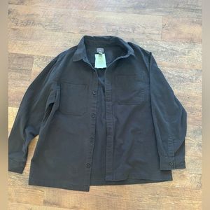 H&M NWT men’s black shacket / shirt jacket
